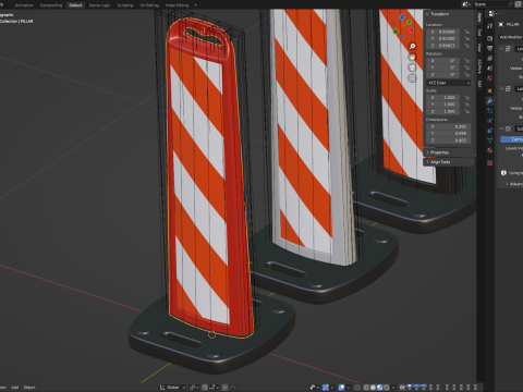 Vertical Panel Channelizer 3D Модель