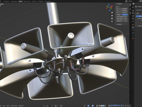Public Address Speakers 3D Модель