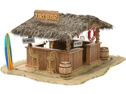 Beach Bar 3D मॉडल