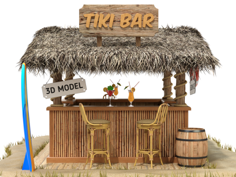 Beach Bar 3Dモデル