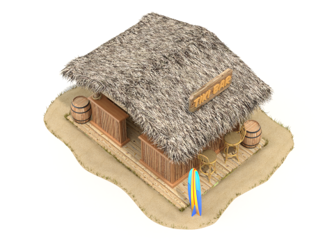 Beach Bar 3Dモデル