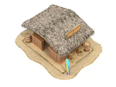 Bar de plage Modèle 3D
