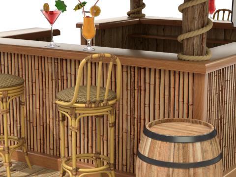 Beach Bar 3Dモデル