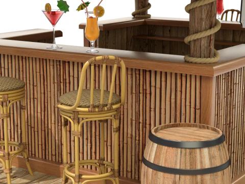 Bar de plage Modèle 3D