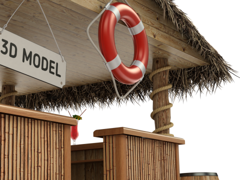 Beach Bar 3Dモデル