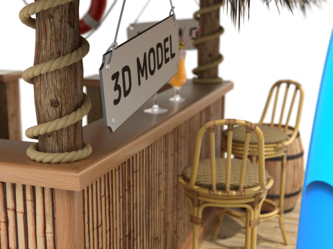 Bar de plage Modèle 3D