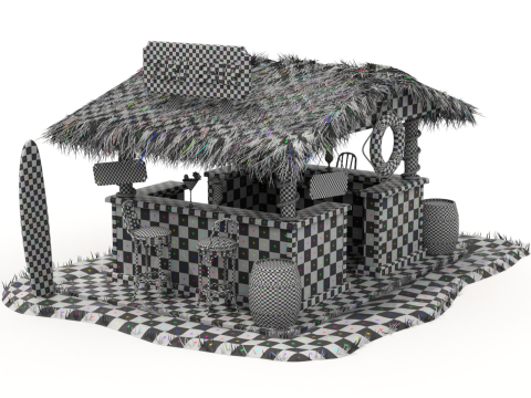 Beach Bar 3Dモデル