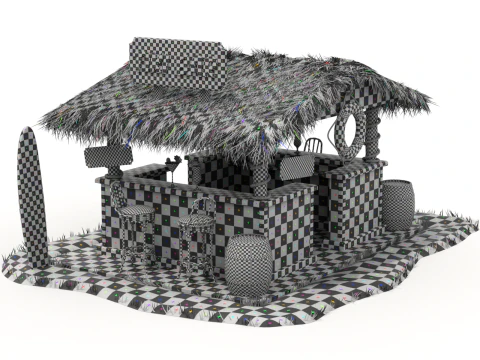 Bar de plage Modèle 3D