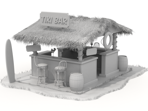 Beach Bar 3Dモデル
