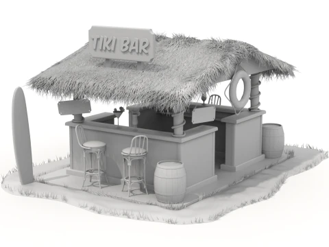 Bar de plage Modèle 3D