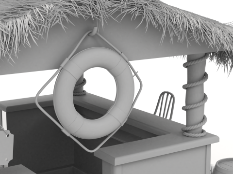 Beach Bar 3Dモデル