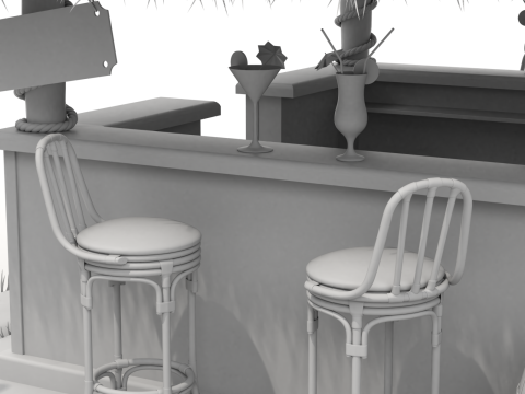 Beach Bar 3Dモデル