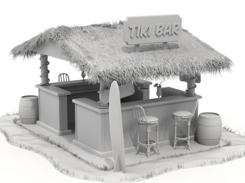 Bar de plage Modèle 3D