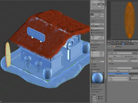 Bar de plage Modèle 3D