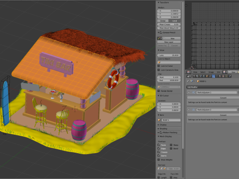 Beach Bar 3Dモデル