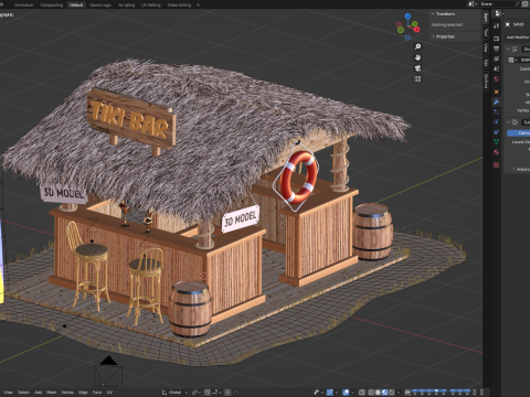 Beach Bar 3Dモデル