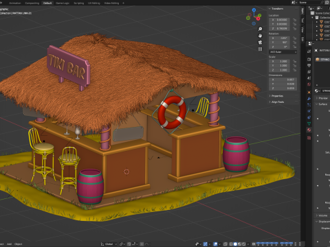 Beach Bar 3Dモデル