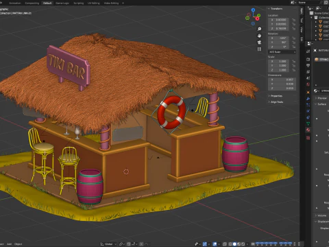 Bar de plage Modèle 3D