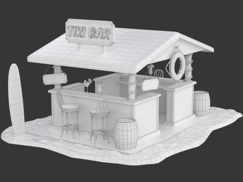 Beach Bar 3Dモデル