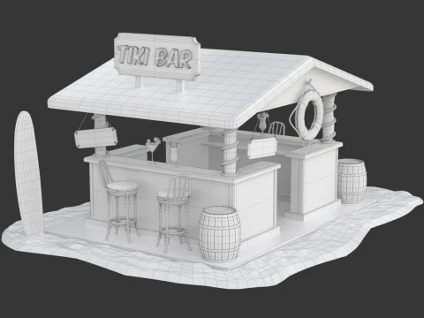 Bar de plage Modèle 3D