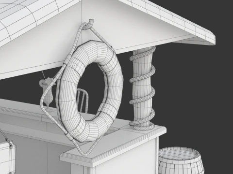Bar de plage Modèle 3D
