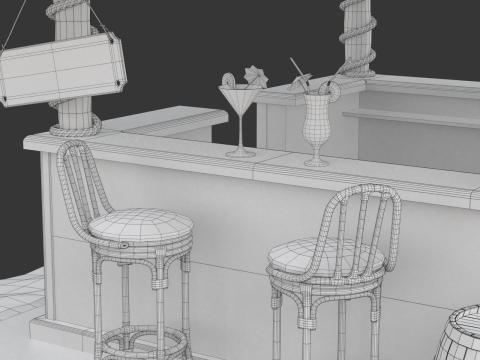 Beach Bar 3Dモデル