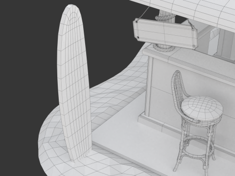 Beach Bar 3Dモデル
