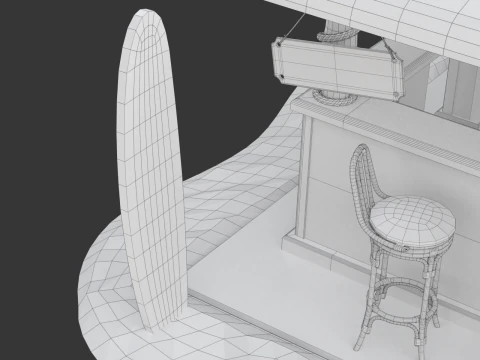 Bar de plage Modèle 3D