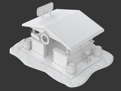 Bar de plage Modèle 3D