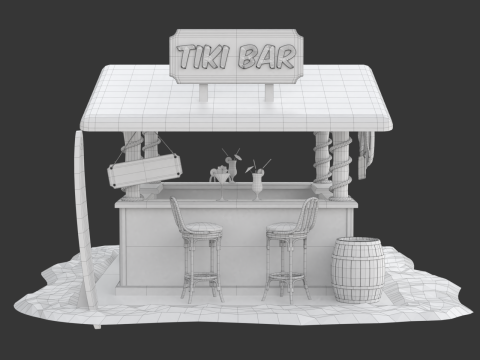 Beach Bar 3Dモデル