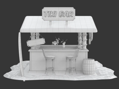 Bar de plage Modèle 3D