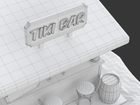 Beach Bar 3Dモデル