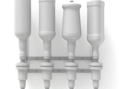 Liquor Dispenser with Bottles 3D Model