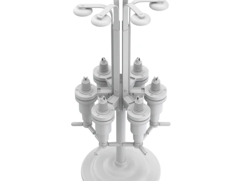Liquor Dispenser with Bottles 3D Model