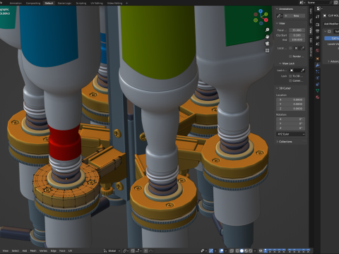 Liquor Dispenser with Bottles 3D 模型