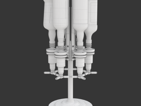 Liquor Dispenser with Bottles 3D 模型