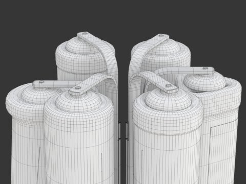 Liquor Dispenser with Bottles 3D 模型