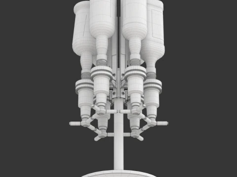 Liquor Dispenser with Bottles 3D Model