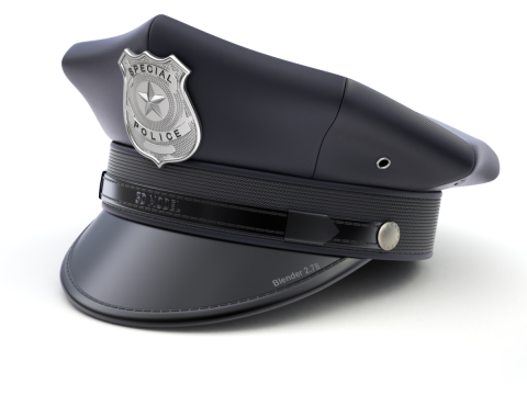 Police Cap 3D Model