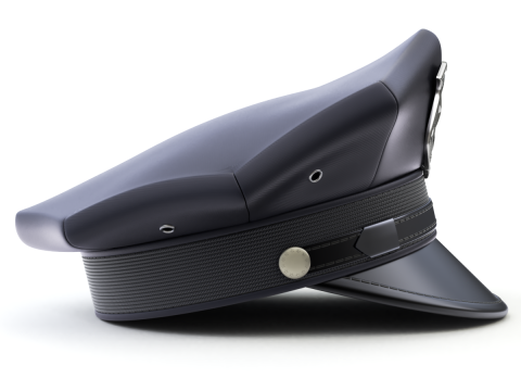 Police Cap 3D Model