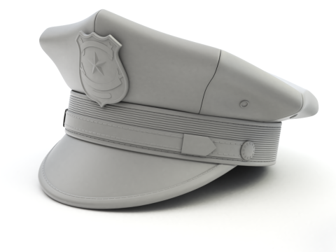 Police Cap 3D Model