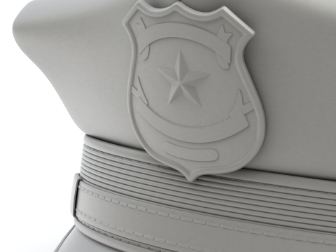 Police Cap 3D Model