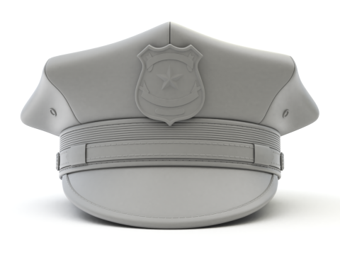 Police Cap 3D Model