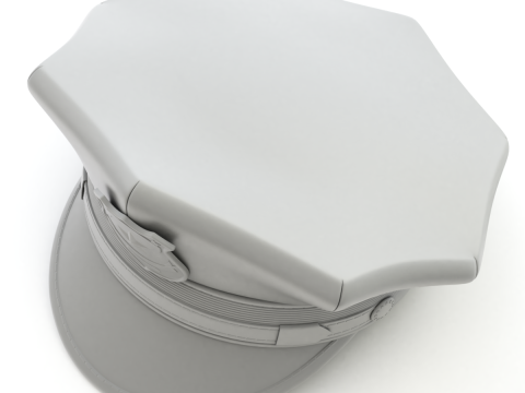 Police Cap 3D Model