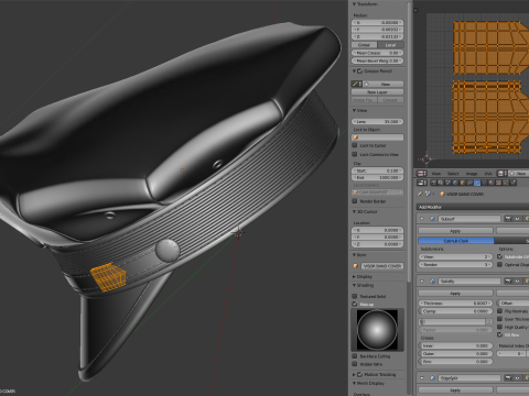 Police Cap 3D Model