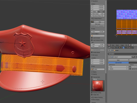 Police Cap 3D Model