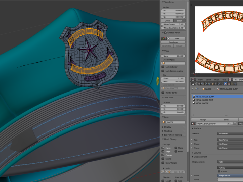 Police Cap 3D Model