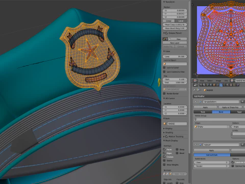 Polis Şapkası 3D Model