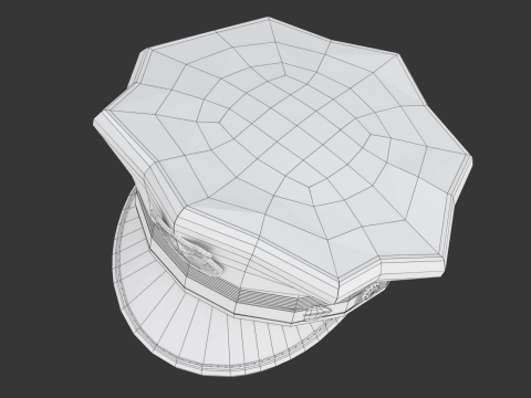 Police Cap 3D Model