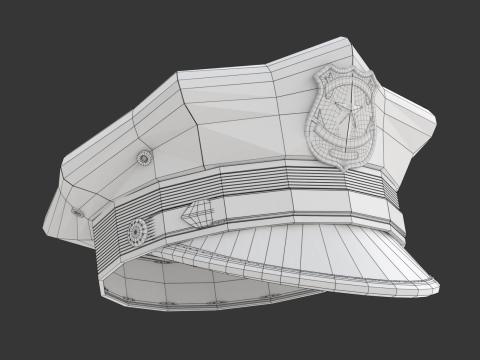 Police Cap 3D Model